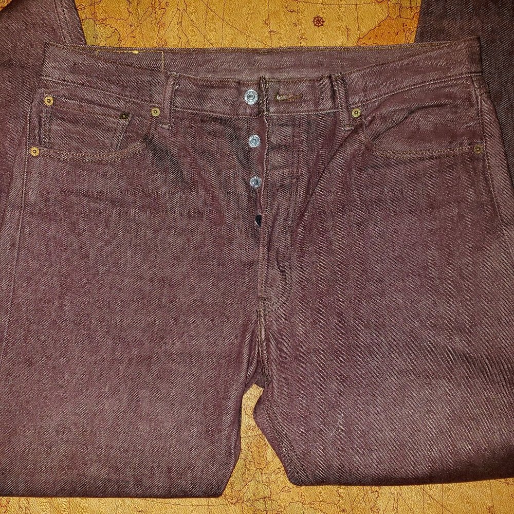 Levi's 501 Original Shrink to Fit Men's Jeans Brown W36 L32